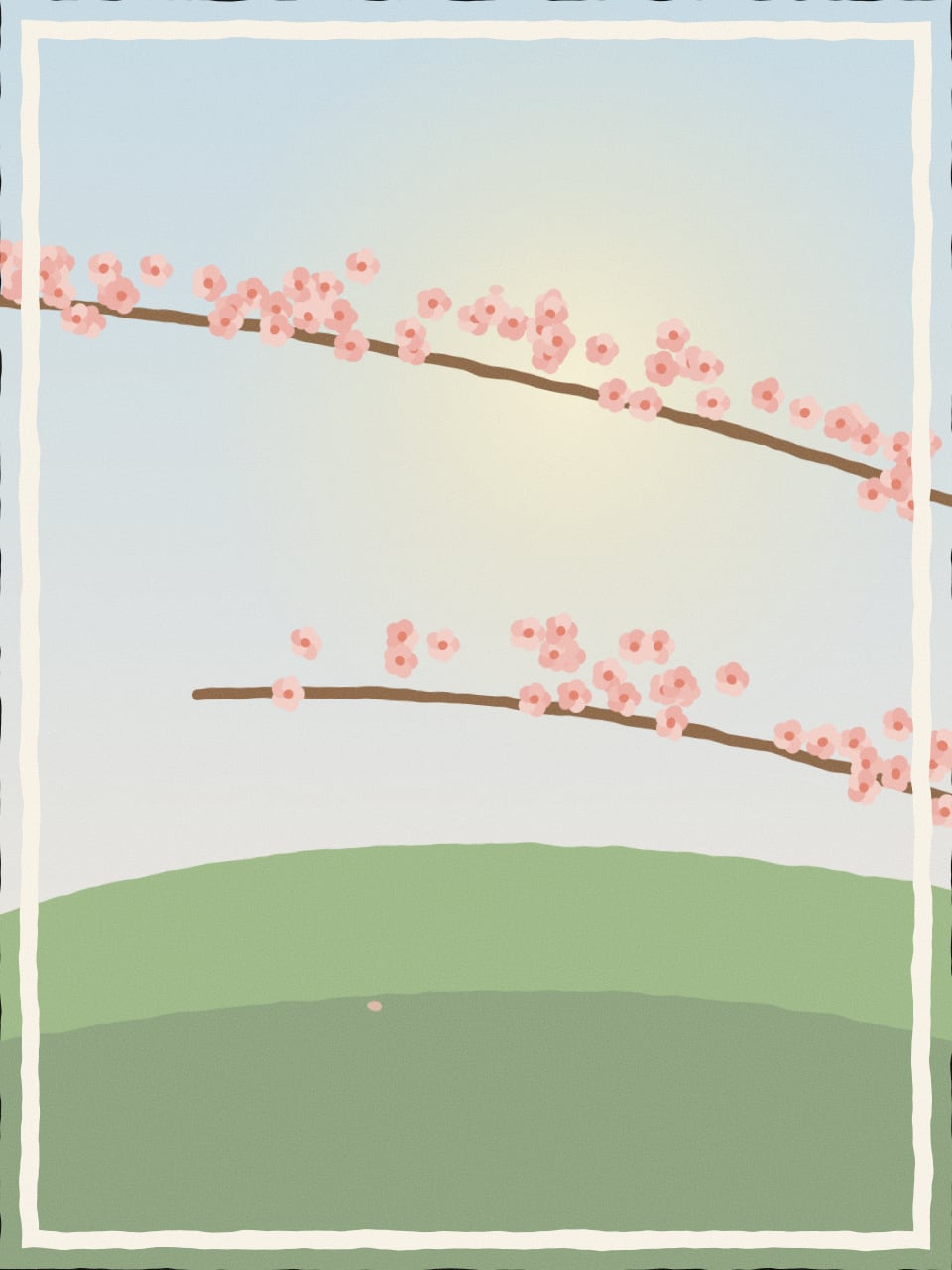 Peach blossom postcard